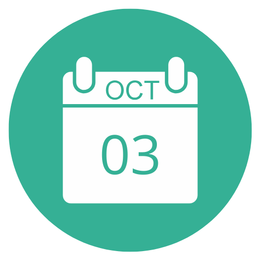 Date calendrier 3 octobre